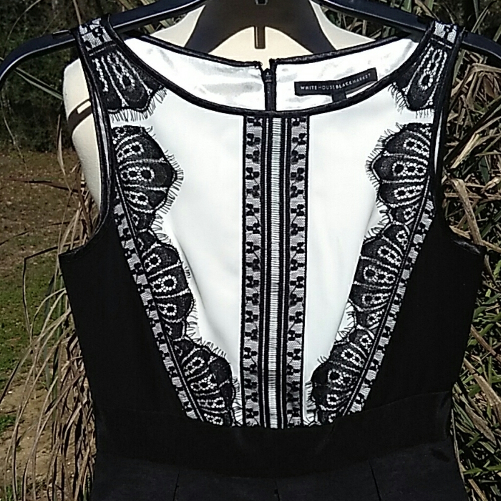NWT WHBM Tuxedo Fit and Flare Dress